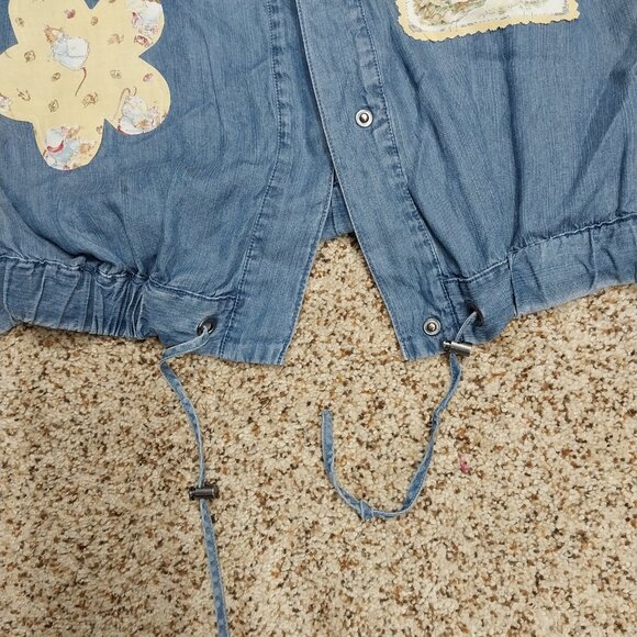 3689 Size XXXL Upcycled Time & True Light Weight Jean Jacket. - Picture 6 of 10